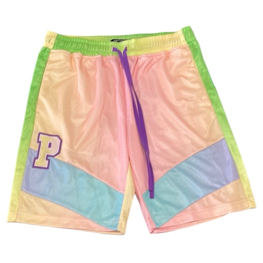 Pink Dolphin MR Positive Windbreaker Pink Multicolor Shorts Women's Size Medium